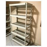 Heavy duty 5 tier plastic shelf