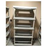 Heavy duty 5 tier plastic shelf