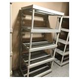 Heavy duty 5 tier plastic shelf