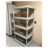 Heavy duty 5 tier plastic shelf