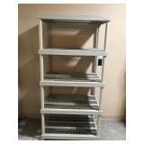 Heavy duty 5 tier plastic shelf