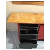 Craftsman work bench with 3 drawers and side locker