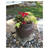 Large flowerpot with flowers