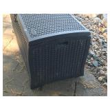 Suncast outside storage box with contents
