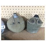 Vintage cub scouts travel bag with canteen and mess kitwith utensils