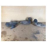 3 Hand carved wood decoys