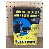 Vintage Buss glass fuse stand with fuses