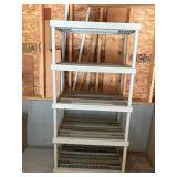 Heavy duty 5 tier plastic shelf