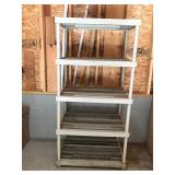 Heavy duty 5 tier plastic shelf