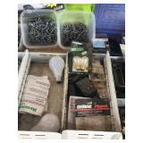Large lot of hardware and Wards Master Quality hardware metal box and more