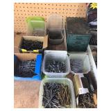 Large lot of hardware and Wards Master Quality hardware metal box and more