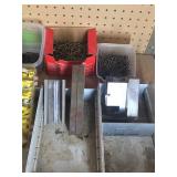 Large lot of hardware and Wards Master Quality hardware metal box and more