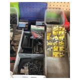 Large lot of hardware and Wards Master Quality hardware metal box and more