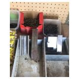Large lot of hardware and Wards Master Quality hardware metal box and more