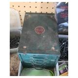 Large lot of hardware and Wards Master Quality hardware metal box and more