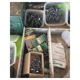 Large lot of hardware and Wards Master Quality hardware metal box and more