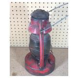 Vintage Red Elgin oil lantern star bottom with Dietz D-lite N.Y. USA glass globe