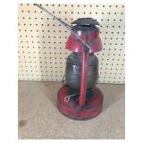 Vintage Red Elgin oil lantern star bottom with Dietz D-lite N.Y. USA glass globe