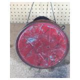 Vintage Red Elgin oil lantern star bottom with Dietz D-lite N.Y. USA glass globe