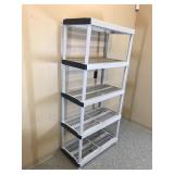 Heavy duty 5 tier plastic shelf