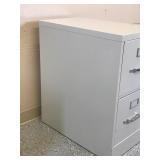 2 Drawer metal file cabinet - no key