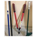 Rubber-maid 44 gal. trash cans, the weed hound, Vigaro branch cutter and more