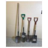 4 shovels