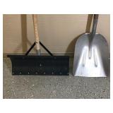 2 snow shovels