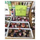 Sewing thread with craft items
