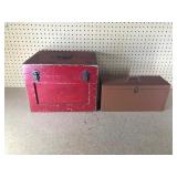 2 vintage wooden boxes