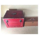 2 vintage wooden boxes