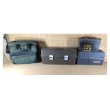 Metal ammo can, small travel bag, shooter