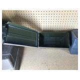 Metal ammo can, small travel bag, shooter