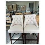Safavieh Eleni Tufted Wing Back Bar Stool (Set of 2) - MSRP $545