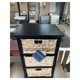 Safavieh Halle 3 Wicker Basket Storage Side Table - MSRP $249