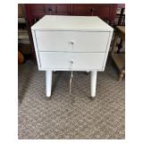 Safavieh Lyla Mid Century Retro Silver Cap Nightstand - MSRP $335