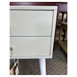 Safavieh Lyla Mid Century Retro Silver Cap Nightstand - MSRP $335