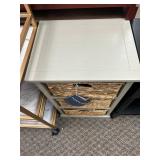 Safavieh Halle 3 Wicker Basket Storage Side Table - MSRP $239