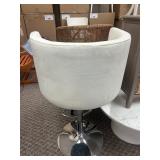 Safavieh Couture Zanya Adjustable Boucle Barstool Ivory Silver - MSRP $292.80