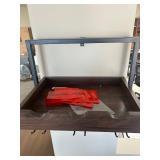 Walker Edison Quincey Industrial Wall Mounted Wine Bottle and Stemware Organizer - MSRP $63