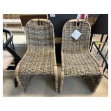 Safavieh Cilombo 19" Wicker Chair (Set of 2) - MSRP $623