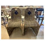 Safavieh Cilombo 19" Wicker Chair (Set of 2) - MSRP $623