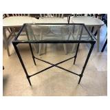 Safavieh Glass Metal Side Table - MSRP $299