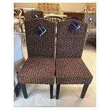 Safavieh Odette 19" Wicker Dining Chair (Set of 2) - MSRP $365