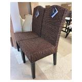 Safavieh Odette 19" Wicker Dining Chair (Set of 2) - MSRP $365
