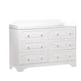 Walker Edison Daphne Solid Wood Dresser with Gallery - White - MSRP $512