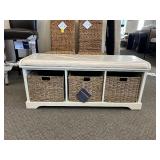 Safavieh Lonan Wicker Bench - MSRP $376