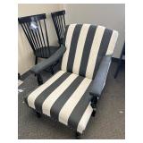 Safavieh Devona Awning Stripe Arm Chair - MSRP $605