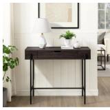 NEW - Walker Edison Minimalist Wood and Metal One Drawer Entry Table - MSRP - $240