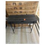 NEW - Walker Edison Minimalist Wood and Metal One Drawer Entry Table - MSRP - $240